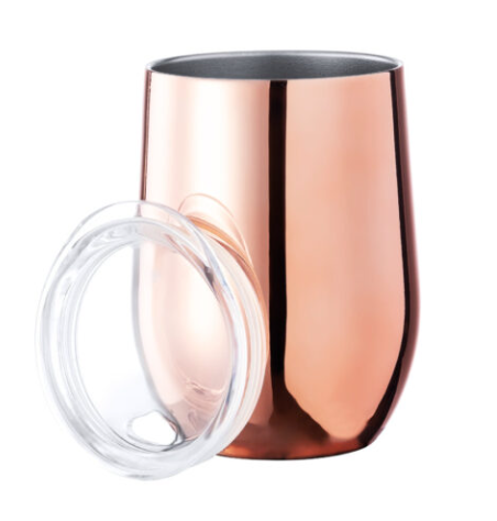 Drinkbeker in rosé goud (metaal) - 350ml)