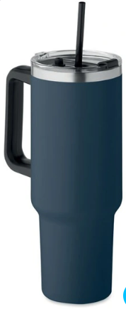 Mat zwarte drinkfles 1200ml