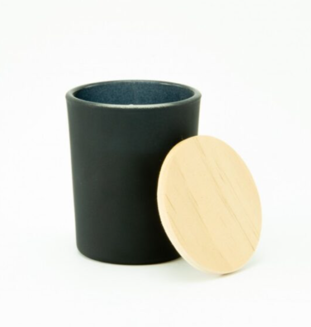 Mini geurkaars met houten deksel