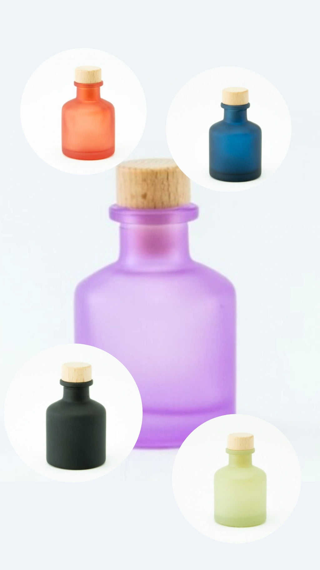 Kleurenpallet geurflesjes