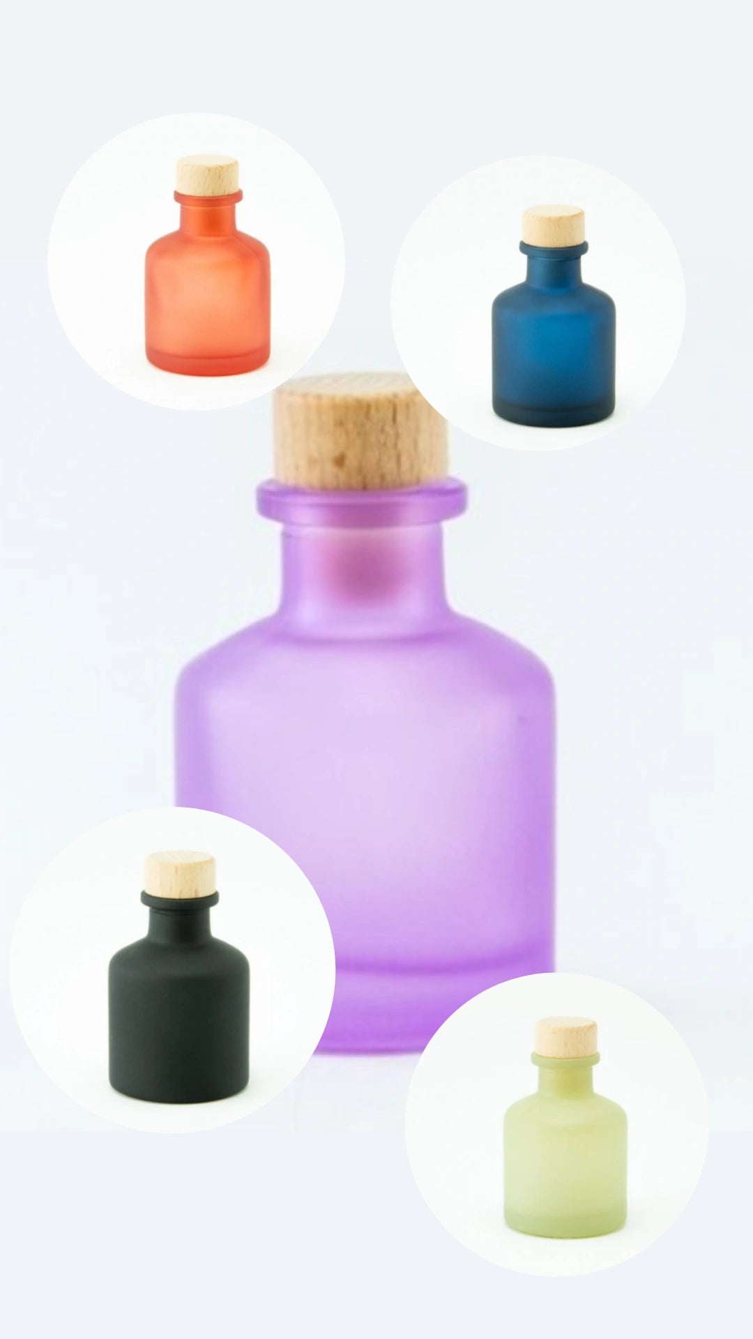 Kleurenpallet geurflesjes