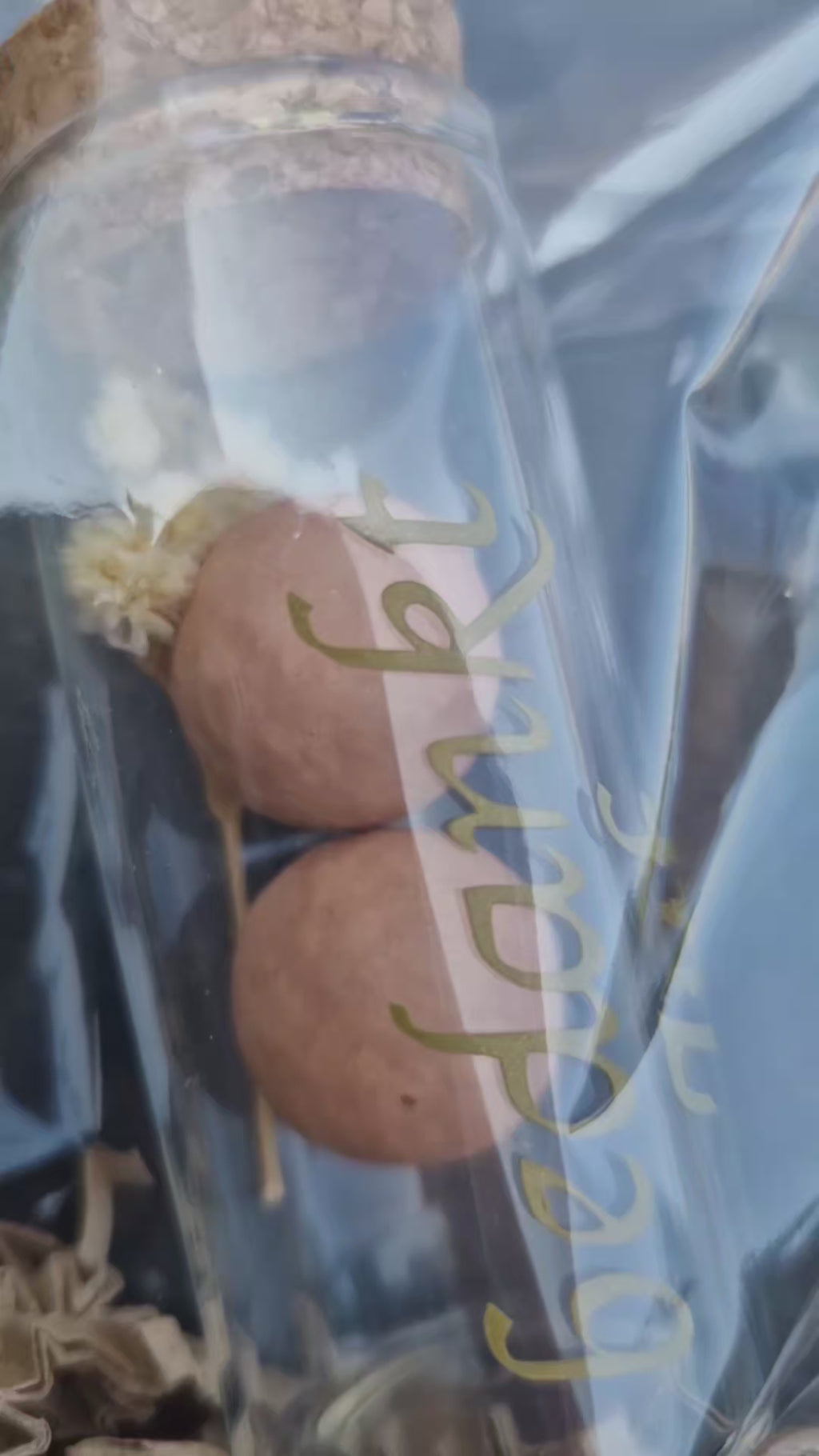 Glazen buisjes met blossombs