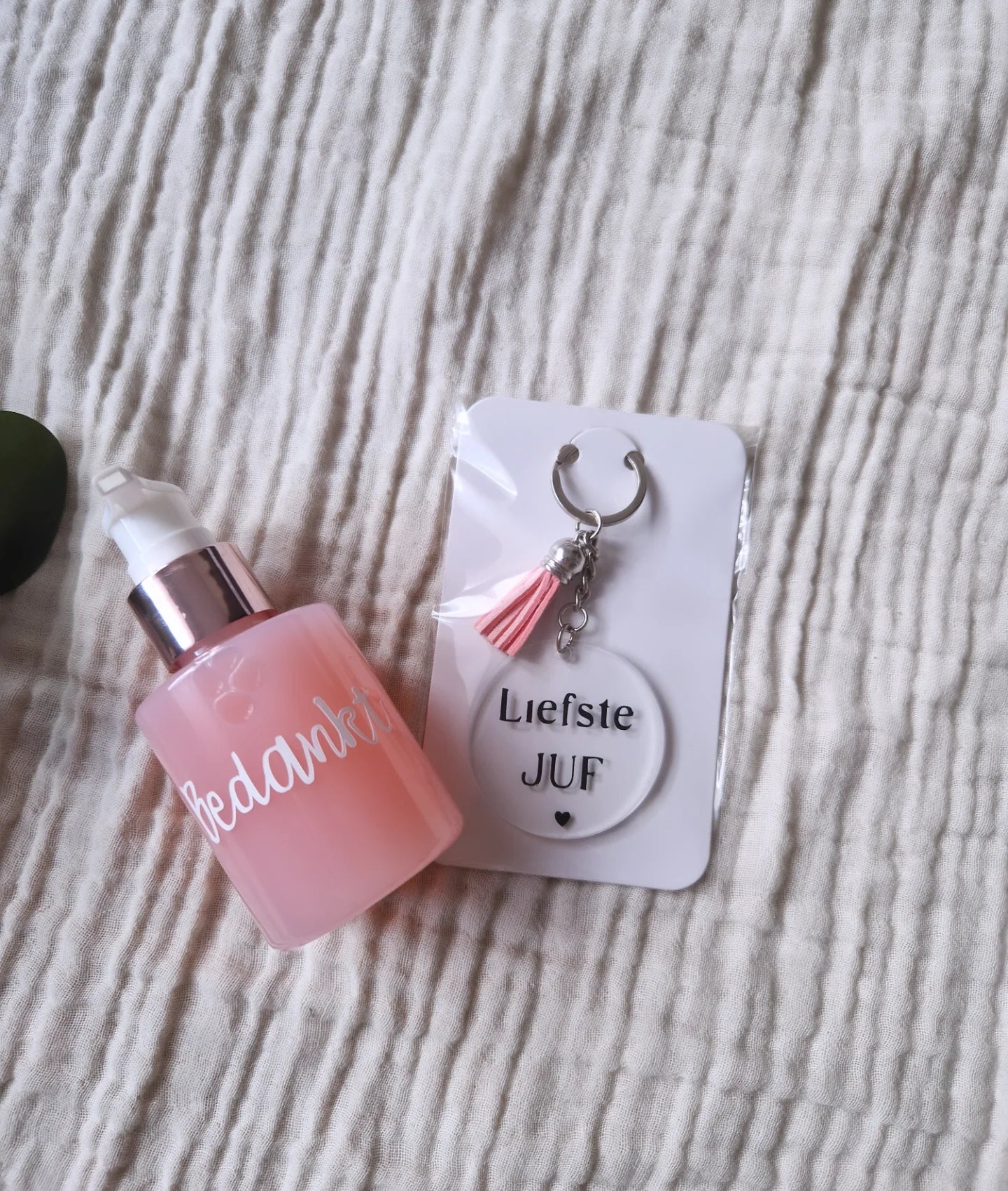 Mini geschenkset (zeeppompje met sleutelhanger)