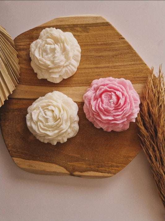 Peony bloemkaars