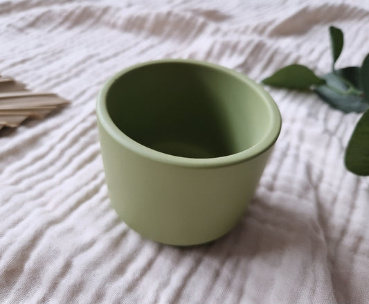 Groen keramieke bloempot