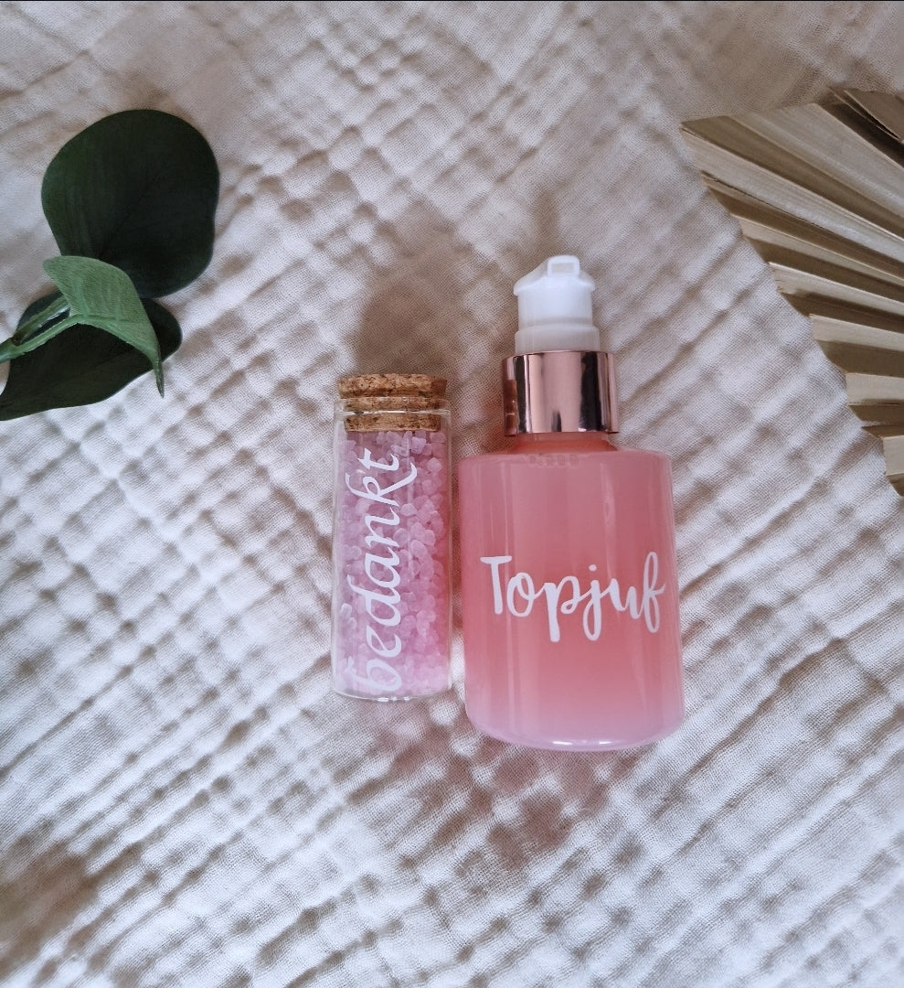 Bedanksetje met badzout en handzeep