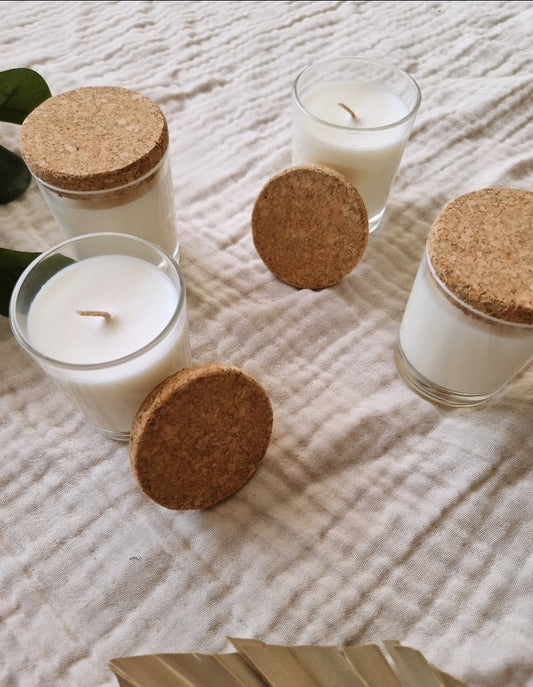 Vanille geurkaars met kurken deksel