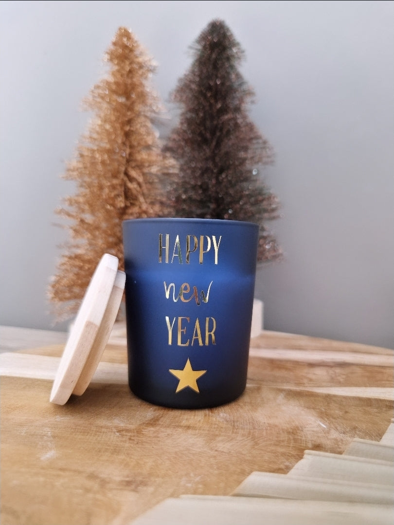 Mini geurkaars met houten deksel