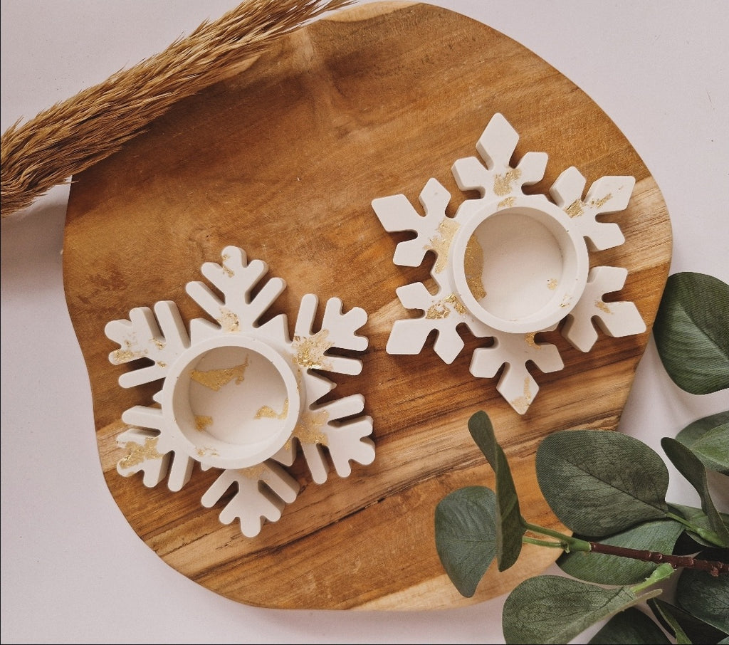 Sneeuwvlok theelichthouder