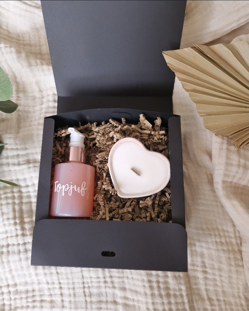 Geschenkset met handzeep en kaars