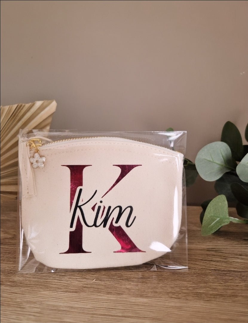 Gepersonaliseerde mini-etui - biologisch katoen