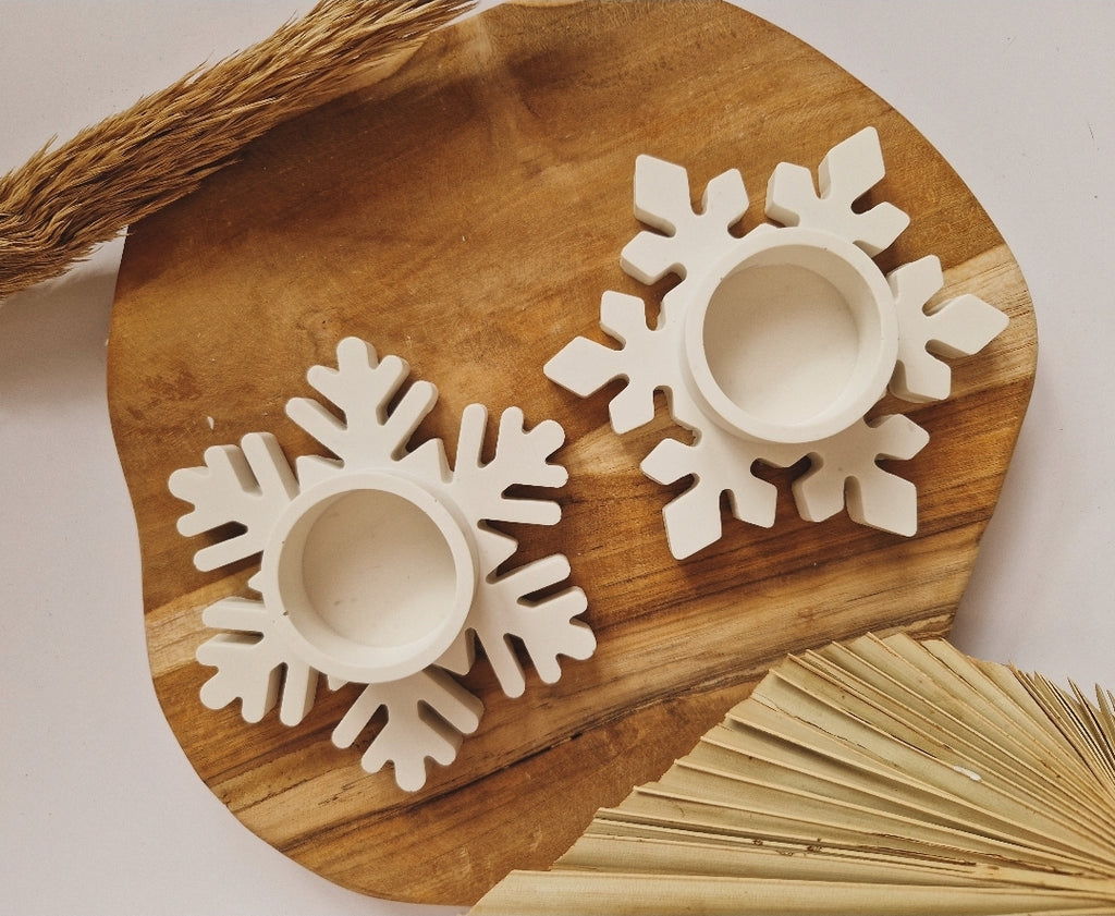 Sneeuwvlok theelichthouder