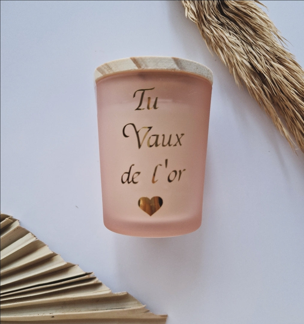 Mini geurkaars met houten deksel